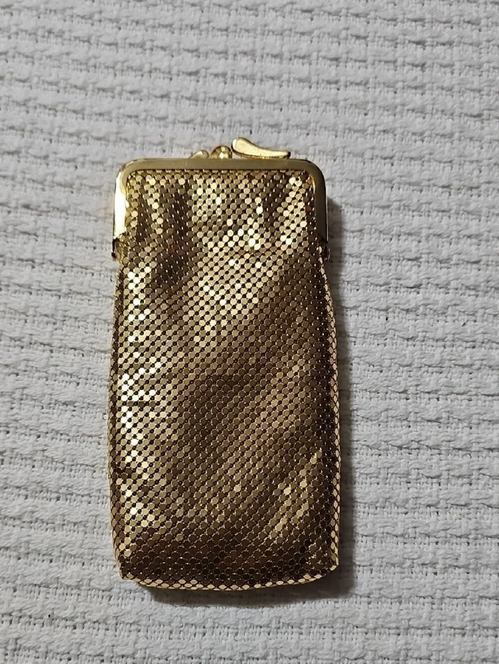 Joan Rivers Gold Mesh Coin Purse with Satin Interior